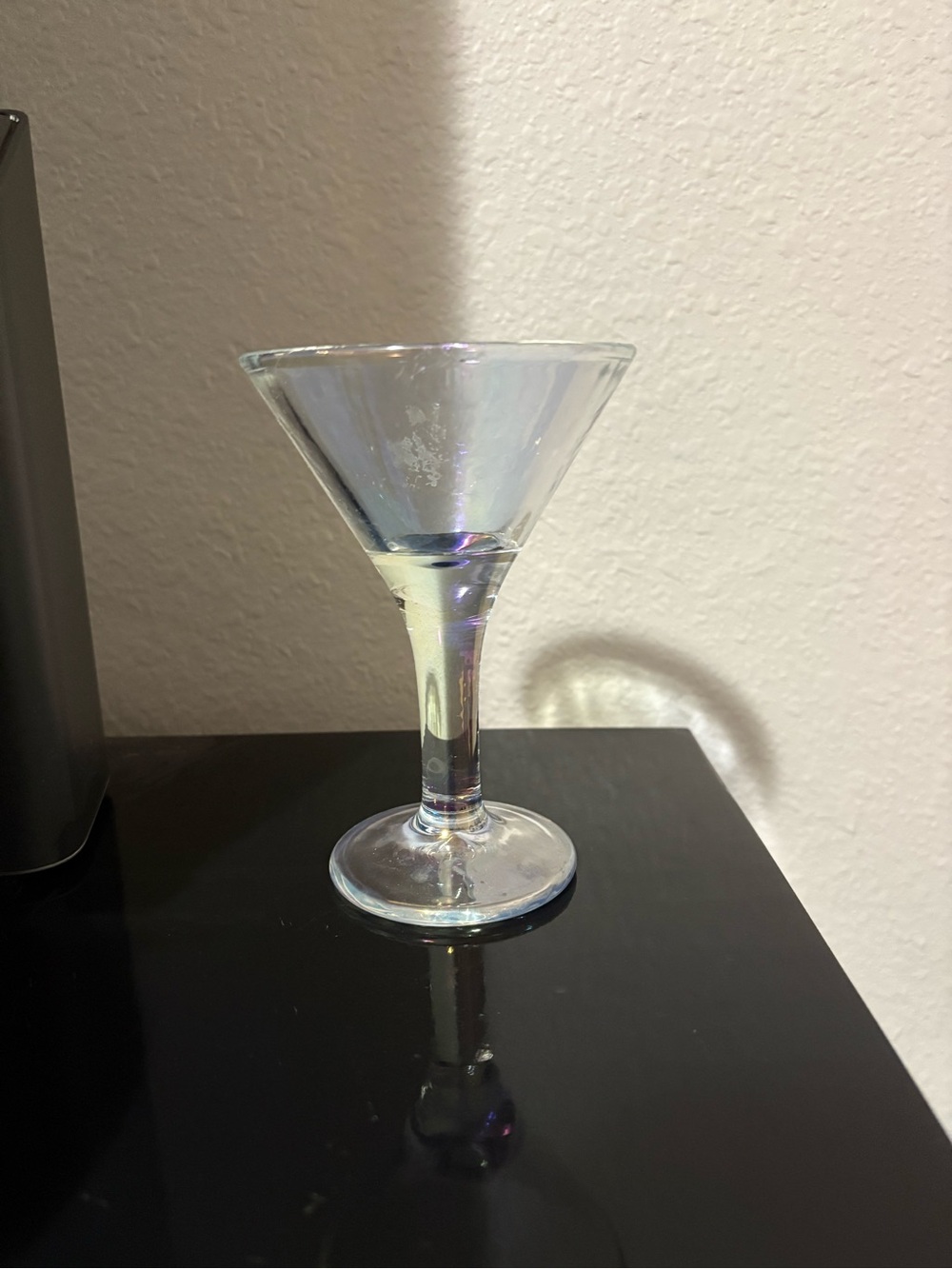 Iridescent Clear Martini Glass - Elegant Cocktail Stemware